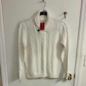 Gymboree Boys Cream Cable Knit Turtleneck Sweater Sz 10